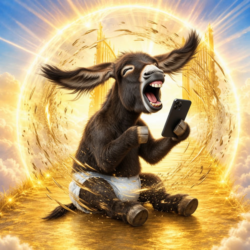 Donkey chaos — HeeHaw braying with a phone